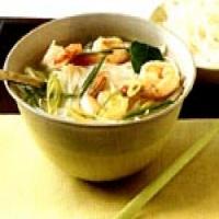 Hot and Sour Shrimp Soup with Noodles and Thai Herbs image