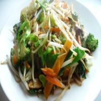 Stir-Fried Vegetables (Cabbage, Chinese Mushrooms, and Broccoli)_image