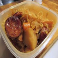Crock Pot Sausage and Sauerkraut Dinner image