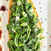 Miso spinach toast image