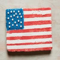 American Flag Ice Cream Cake image
