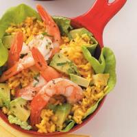 Saffron Rice Shrimp Salad image