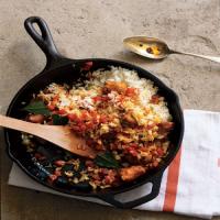 Annatto Rice With Sausage and Tomato image