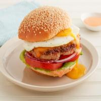 Breakfast for Dinner Sausage-and-Egg Burgers image