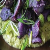 Purple Potato Salad with Avocado-Chia Dressing_image