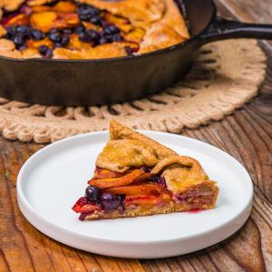 Whole Wheat Blueberry Peach Galette Recipe by Tasty_image