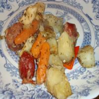 Italian Style Chicken, Sausage & Potato Bake image