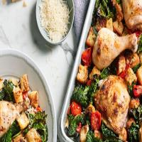 Roasted Chicken with Kale and Tomato Panzanella_image
