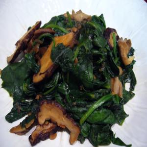 Sauteed Wild Mushrooms With Spinach image