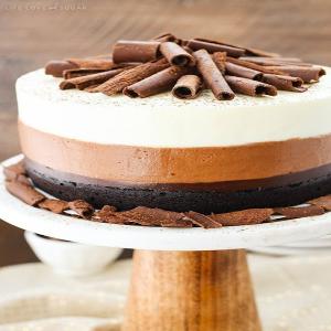 Triple Chocolate Mousse Cake | Chocolate Mousse Layer Cake Recipe_image