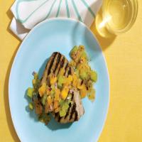 Spicy Grilled Tuna with Garden Salsa image