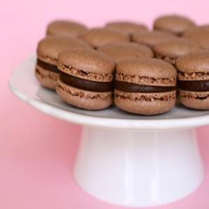 Chocolate Macarons with Espresso Ganache Filling_image