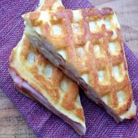 Waffle-Grilled Ham and Cheese image