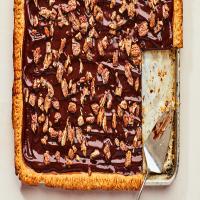 Chocolate-Pecan Sheet Pie with Molasses Recipe_image