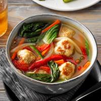 Vietnamese Chicken Meatball Soup with Bok Choy_image