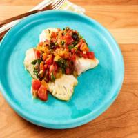 Fish with Tomatoes, Olives and Capers image