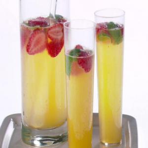 Strawberry, Lemon and Basil Mimosa image