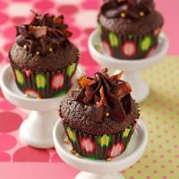Dark Chocolate Bacon Cupcakes image
