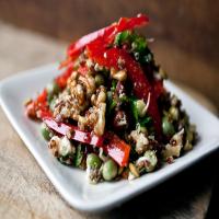 Quinoa, Lentil Sprout and Arugula Salad image