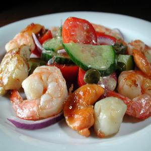 Shrimp and Scallops With Speedy Salad image
