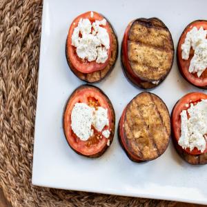 Grilled Eggplant, Tomato and Goat Cheese image