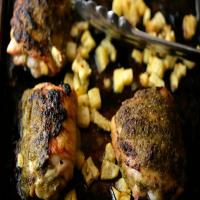 Rum and Chile Roasted Chicken Thighs With Pineapple image