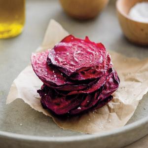 Olive Oil-Baked Beet Chips With Sea Salt And Black Pepper Recipe | Epicurious.com_image