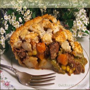 Tender Beef Pot Pie with Thyme, Rosemary & Black Pepper Pastry_image