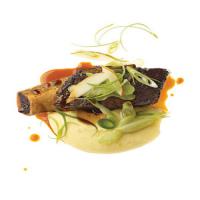 Lacquered Short Ribs with Celery-Root Puree and Celery-Pear Salad_image