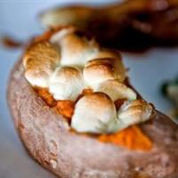Twice-Baked Sweet Potatoes With Mini Marshmallows_image