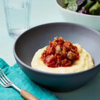 15-Minute Cheesy Polenta with Chunky Tomato Ragu image