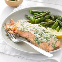 Creamy Herb Grilled Salmon image
