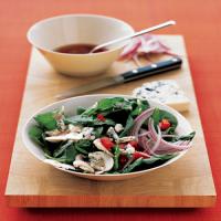 Spinach Salad with Mushrooms and Blue Cheese image
