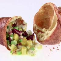 Popovers Stuffed with Crab, Avocado and Mango Chopped Salad_image