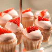 Blushing Strawberry Cupcakes image