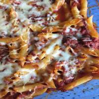 Baked Penne With Ground Beef and Tomato Sauce image