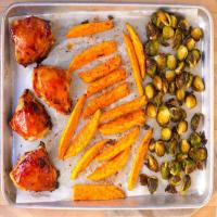 Barbecue Chicken and Brussels Sprout Sheet Pan Dinner image