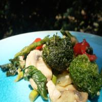 Bea's Shrimp and Green Veggie Stir Fry With Mushrooms image