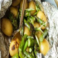 Grilled Potato and Asparagus Foil Pack image