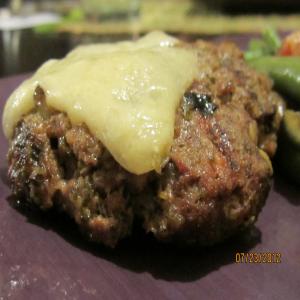 Barbecued Olive and Pesto Burgers image