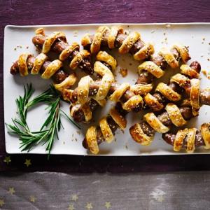 Pigs in puff pastry blankets image