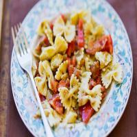 Pasta Salad with Zesty Pesto and Pan-Roasted Peppers image