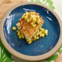 Hash Brown-Crusted Halibut with Mango Mint Relish image