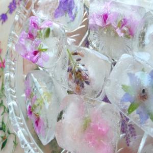 Fresh Flower/Herb Blossom Ice Cubes for Summertime Entertaining_image