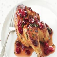 Cornish Game Hen with Double-Cranberry and Thyme Sauce image