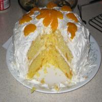 Mandarin Orange & White Cake image