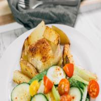 Zesty One-Pan Chicken and Potato Bake image