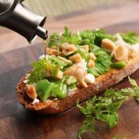 Fava Bean Tartine With Goat Cheese and Marcona Almonds Recipe_image