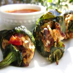 Stuffed Poblanos With Black Beans and Cheese_image
