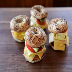 Mini Breakfast Bagel Sandwiches image